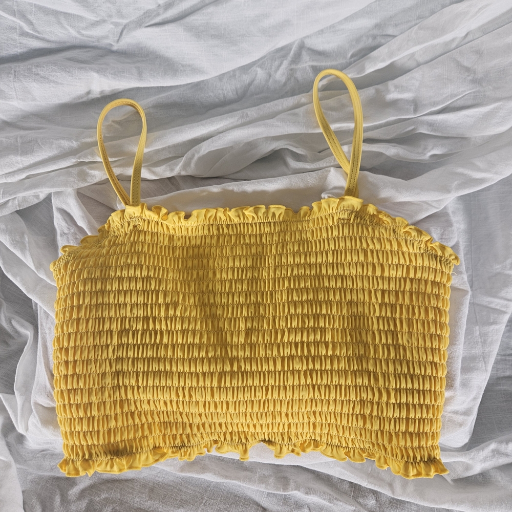 Abercrombie Kids Yellow Smocked Camisole Top